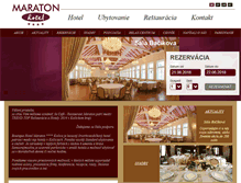 Tablet Screenshot of hotelmaraton.sk